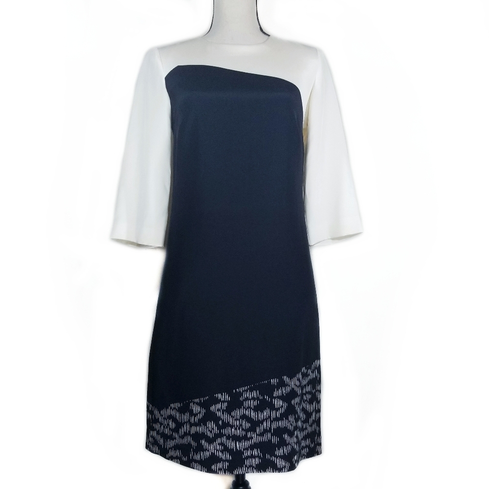 L.K. Bennett Black Ribbon Silk Shift Dress